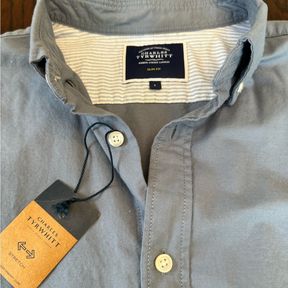 Charles Tyrwhitt, Slim Fit Oxford Button Down, Men’s Large, Blue - Picture 5 of 7